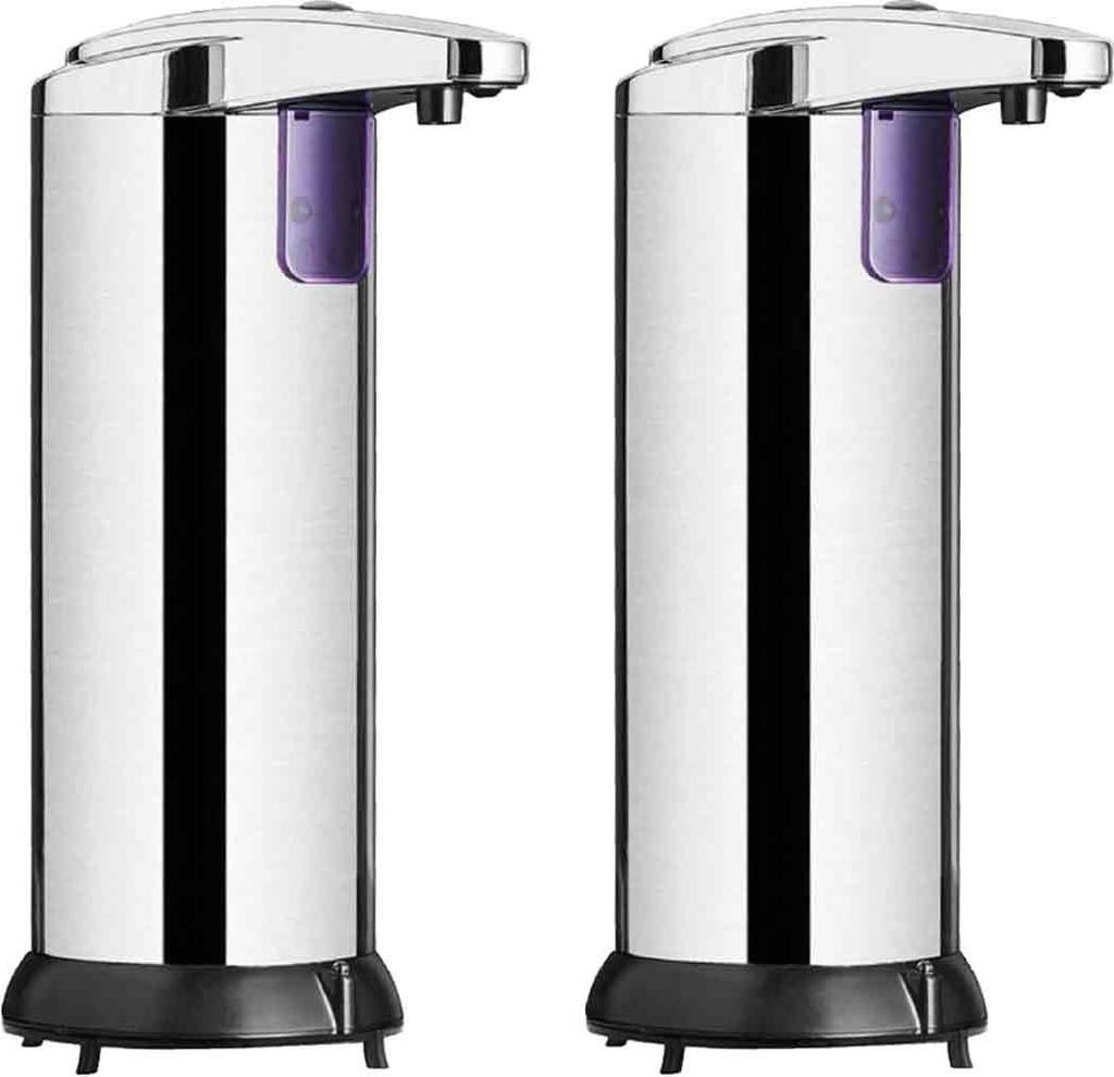 Automatischer Seifenspender fürs Badezimmer mit Infrarotsensor und wasserdichter Basis, berührungslos – 2 Stück –