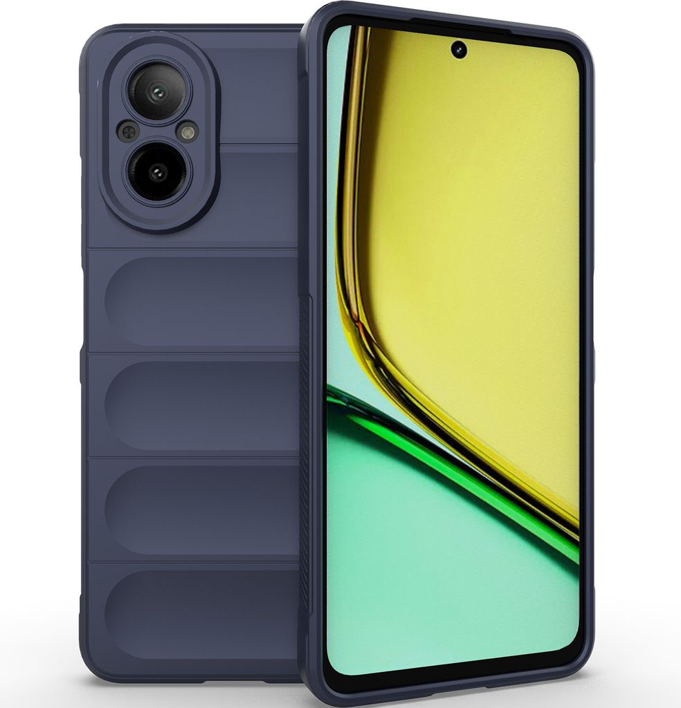 Handyhülle für Realme C67 4G Weich TPU Silikon Stossfest Anti-rutsch Hülle Dunkelblau