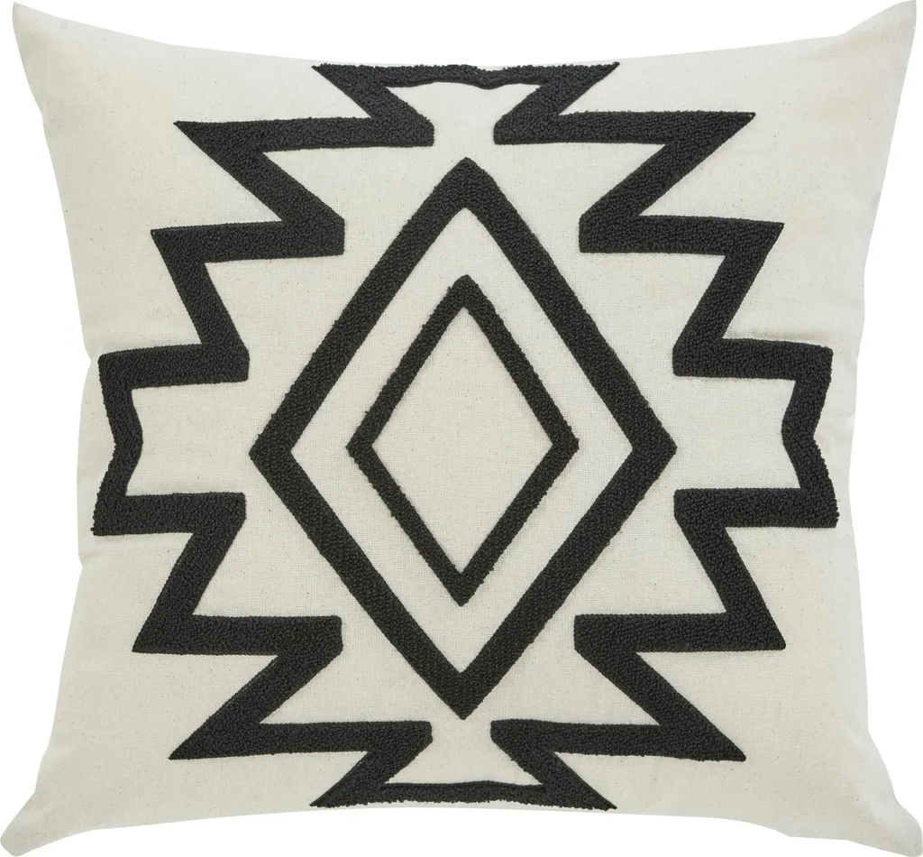 Housse de coussin Luci done.® en toile style boho avec bouclette douce