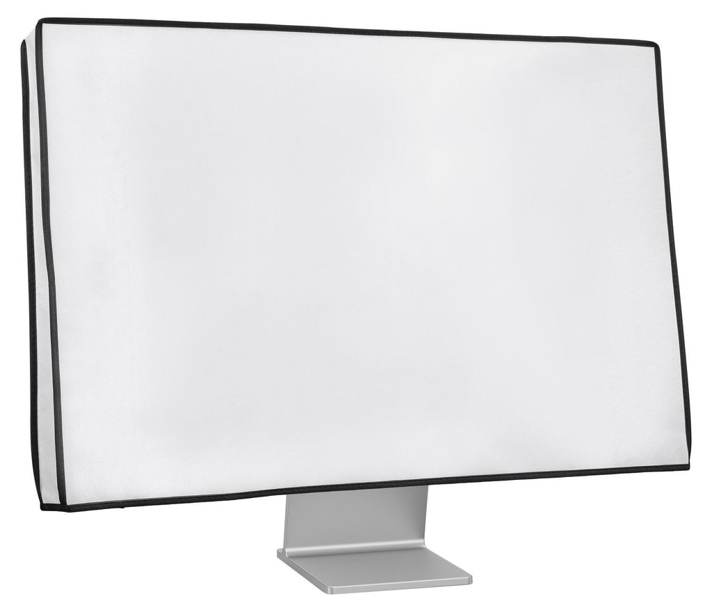 kwmobile Schutzhülle kompatibel mit 31-32" Monitor - Hülle PC Bildschirm - Computer Cover Case - Weiß