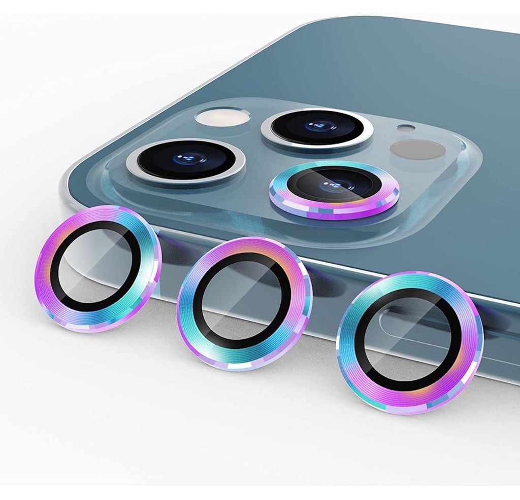 Kovový kroužek Camera Tempered Glass Film pro Apple iPhone Obrázek produktu 