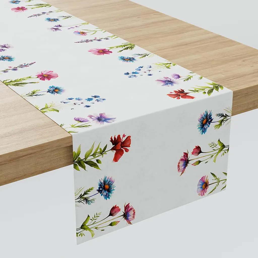 Runner Tavola 38x160 Natalizio con Fiori di Campo: Stile Primavera 2026