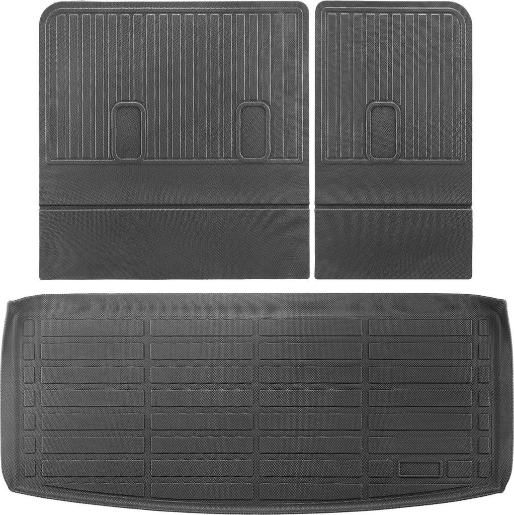 VEVOR Laderaummatten kompatibel mit Chevrolet Tahoe und GMC Yukon 2021–2024, passgenaues TPE-Laderaumwannen-Set für SUVs, Kofferraummatte und R...