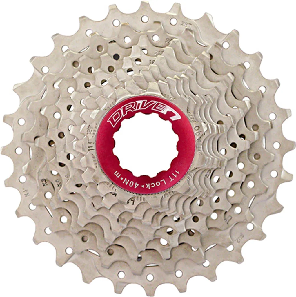 Cassette SunRace CSRX0 10 Vitesses 11-28 Argentée pour Vélo de Route