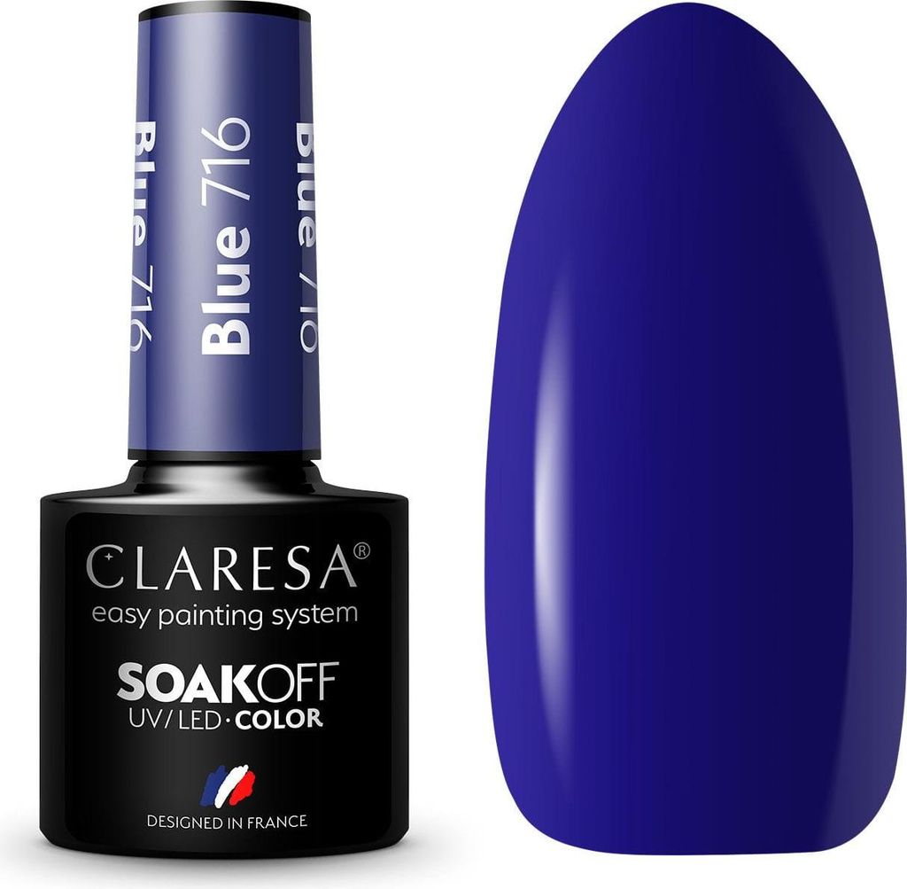 Claresa Hybrid-Nagellack BLAU 716 -5g Produktbild 