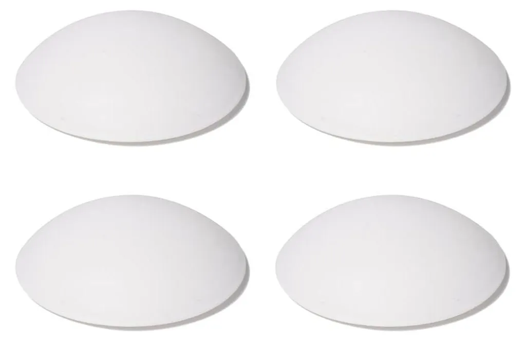 Butoir de porte blanc autocollant lot de 4 | Amortisseur mural Ø 60mm