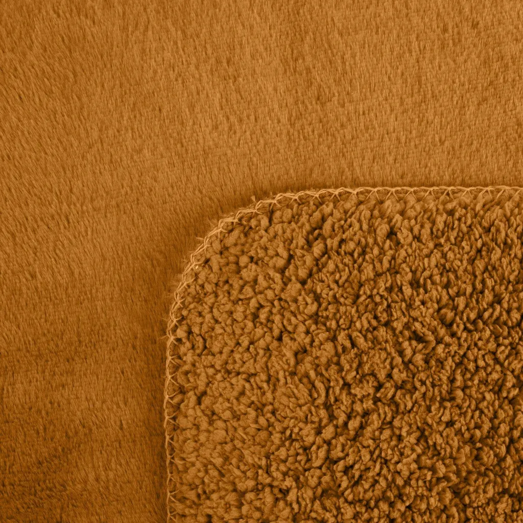 Coperta BERTA Mybesthome 170x210 cm Miele | Lavabile e Resistente - 3