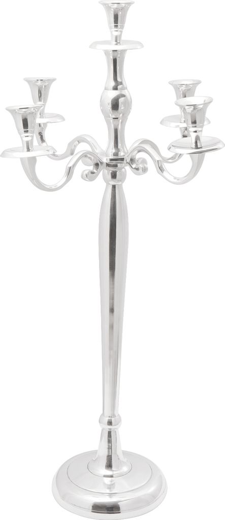 Eleganten-Stil Kerzenhalter Silbern 32x32x79,5 cm Aluminium - Duftkerzen DE80363
