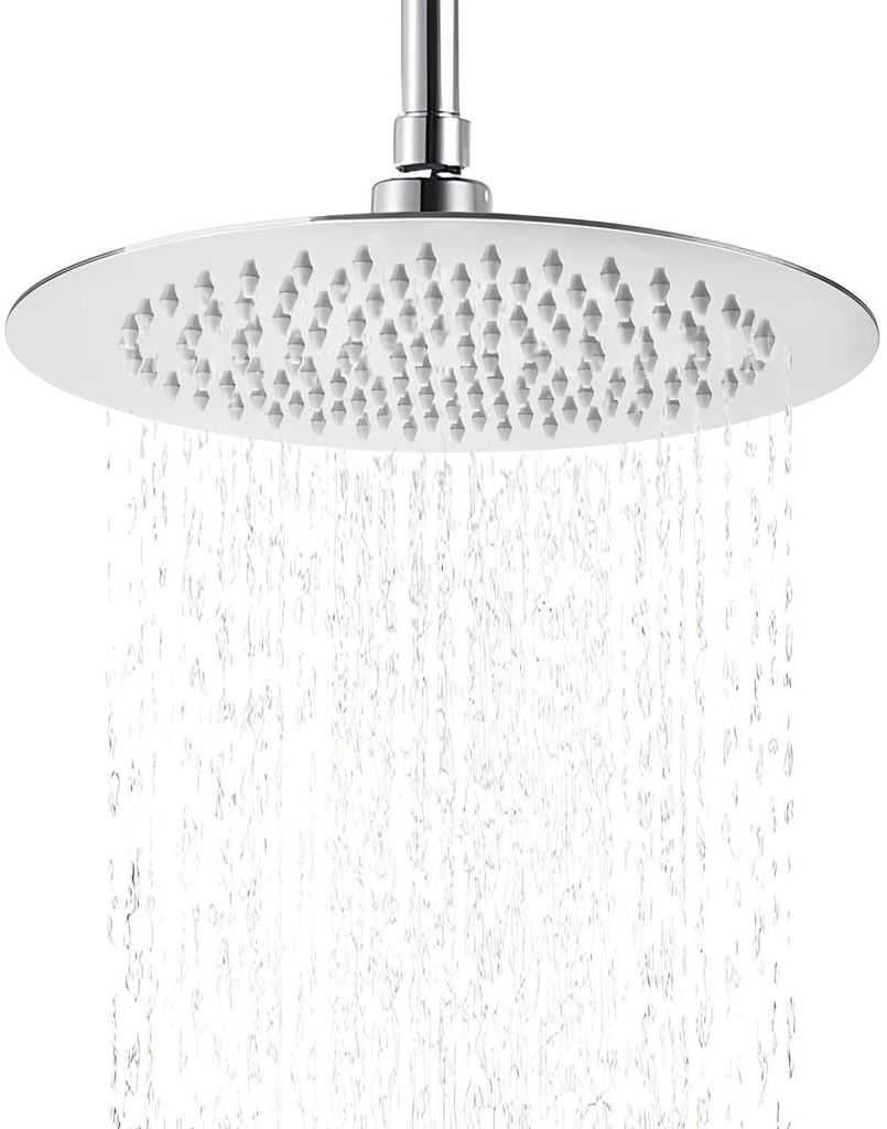SANIDELL Regendusche 10 Zoll (25 cm) – Edelstahl V304 poliert – Duschkopf mit Antikalk-Düsen, hochwertige Kopfbrause für s Duscherlebnis