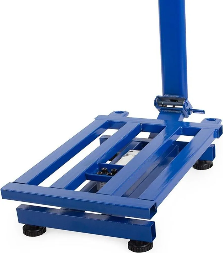 Balance de plateforme industrielle pliante 300kg pèse-colis précis bleu