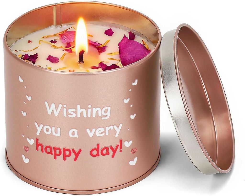 Geburtstags-Duftkerze Geschenke für Frauen Geburtstag Frau-Glückskerze-9,15oz Duftkerzen Valentinstag Hochzeit Dankeschön Kollegen Abschiedsgesc...