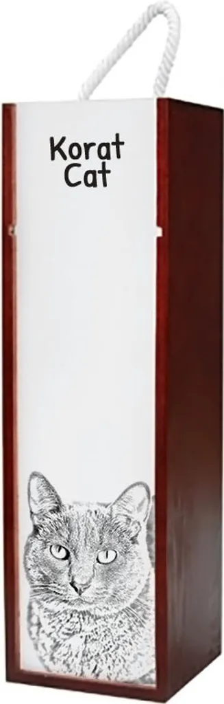 Offerta Scatola Vino Gatto Korat - Art-Dog Box Regalo Personalizzato