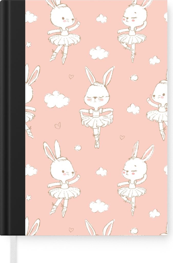MuchoWow Notizbuch Tagebuch Haushaltsbuch Notebook A5 Kaninchen - Ballerina - Schnittmuster - Notizblock - Notizheft - Notebook - Schreibblock - ...