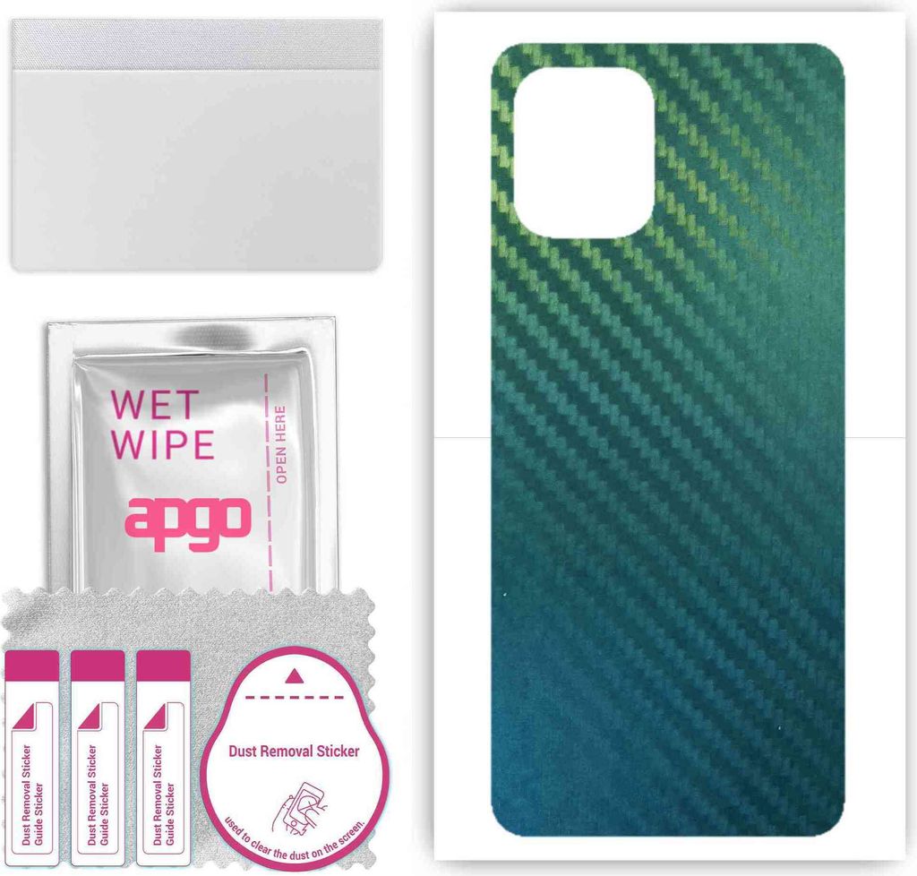 apgo Rückseite Schutzfolie, Skin, kompatibel mit Oppo Find X3 Pro, Hinten Displayschutzfolie aus Vinylfolie, kratzfest, einfache Montage - Kohlens...