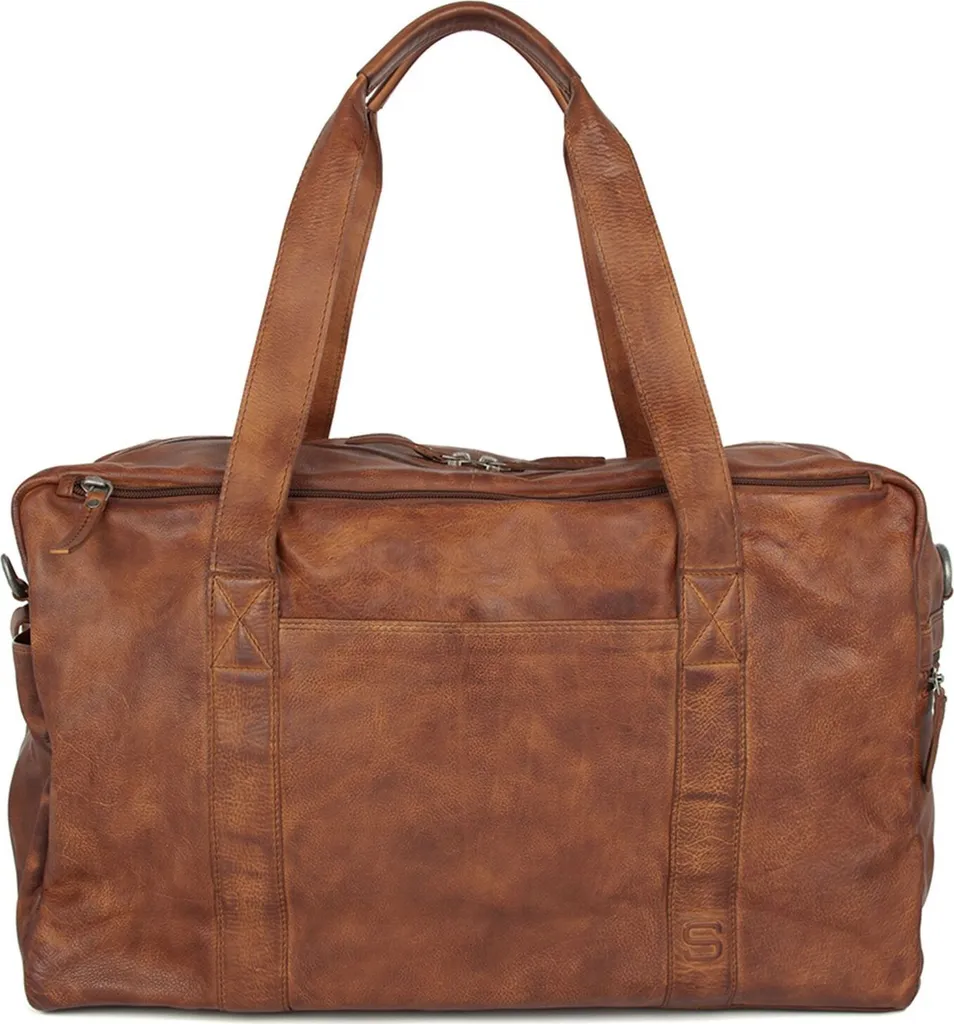 Spikes & Sparrow Brian Sac de Voyage Weekender en Cuir Brandy Brun