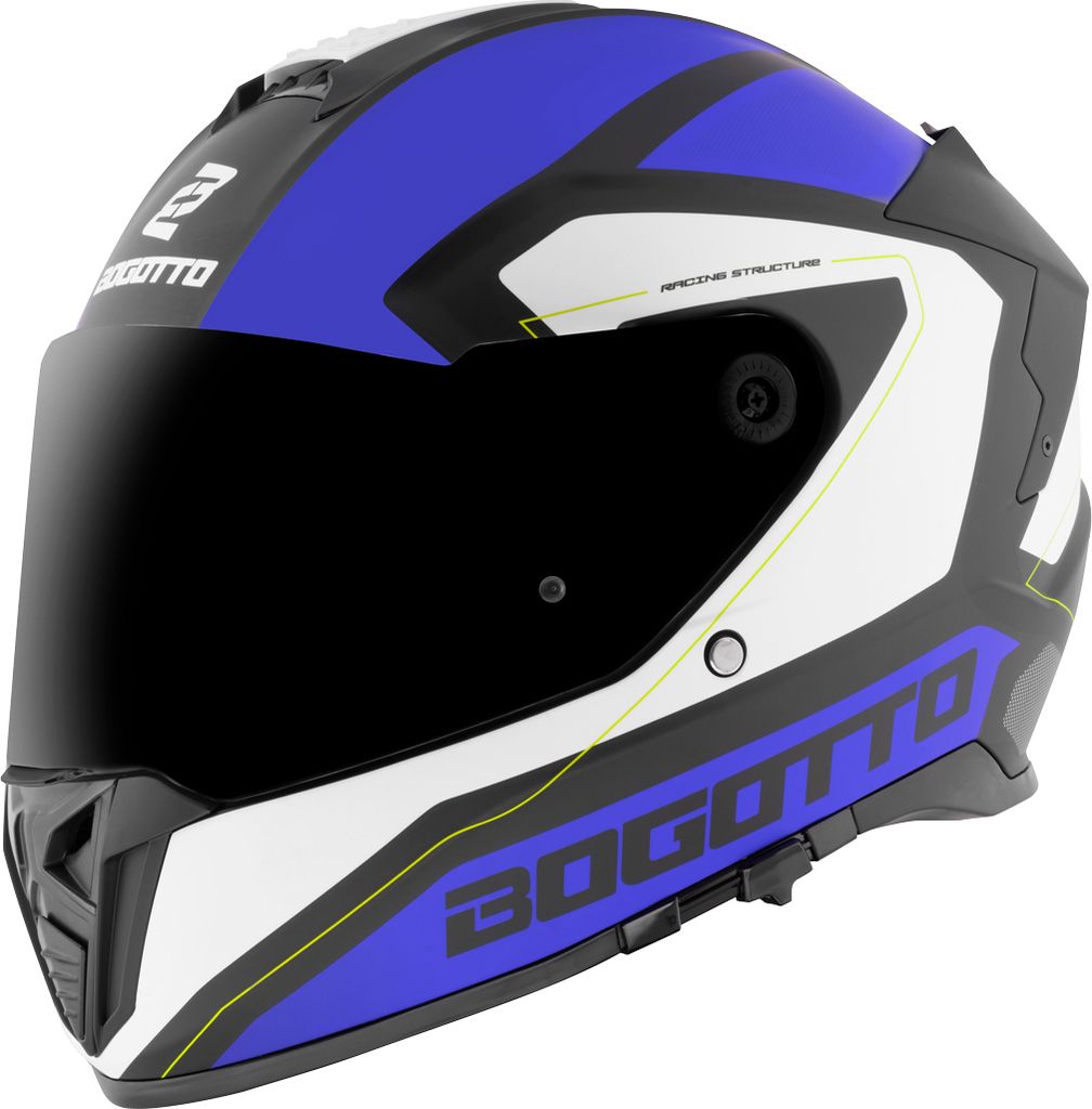 Bogotto FF122 BGT Helm, blau/weiß, L