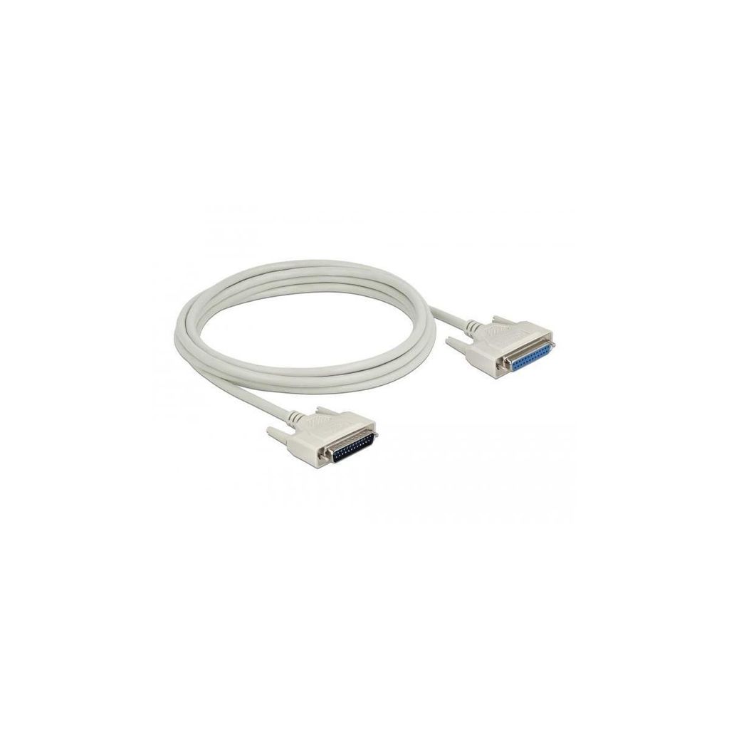 DeLOCK Serielles Kabel D-Sub 25 Stecker zu Buchse 3 m, Beige, 3 m, D-Sub 25 Pin, D-Sub 25 Pin, Männlich, Weiblich