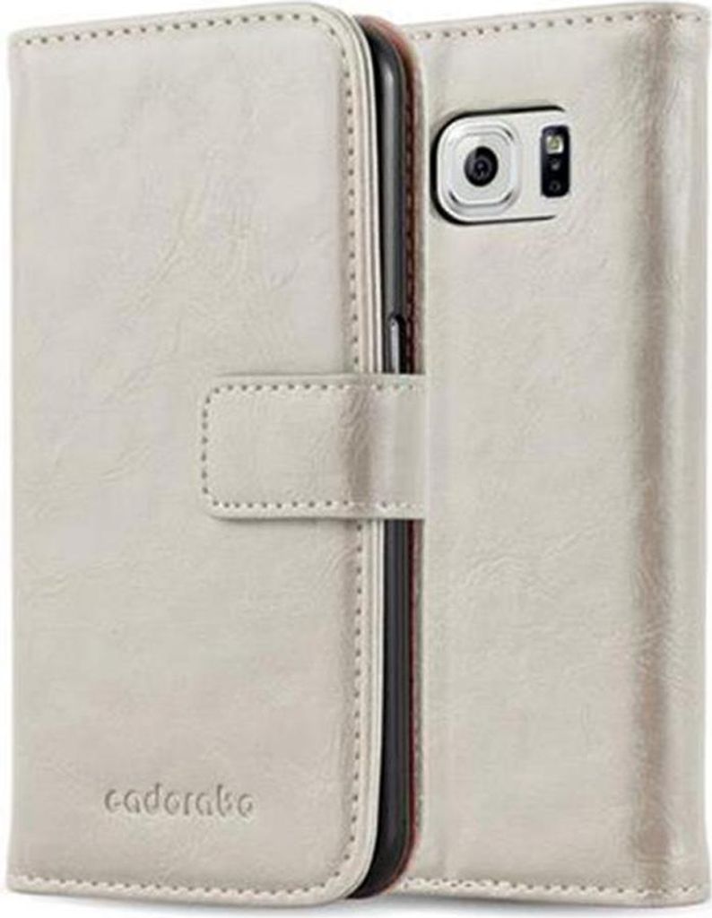 Cadorabo Hülle für Samsung Galaxy S6 Schutzhülle in Braun Handyhülle Book Tasche Case Etui Luxury