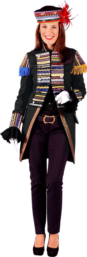 T2395-0100-S schwarz Damen Uniform Jacke ''Ribbon Chaos'' Gr.S=38