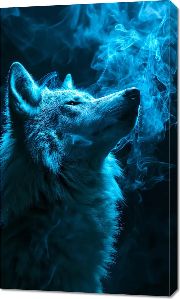 Décoration murale loup 60x100 cm pour habiller un mur vide et triste