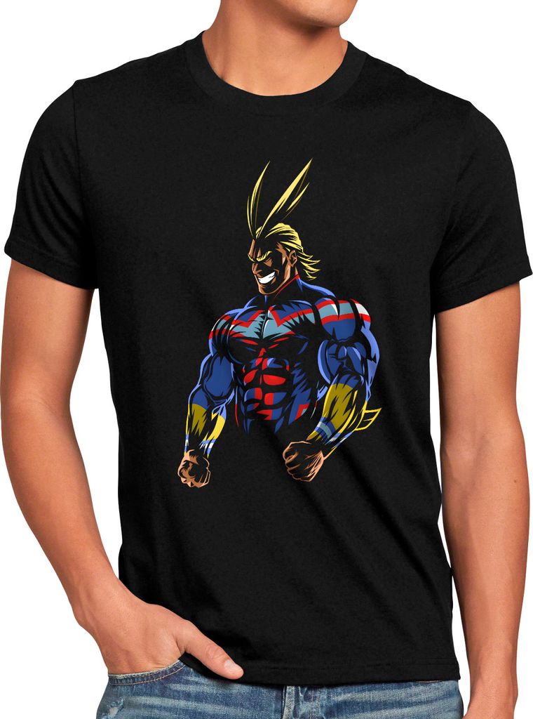 style3 Forever All Might Herren T-Shirt superhero japan acade mia manga