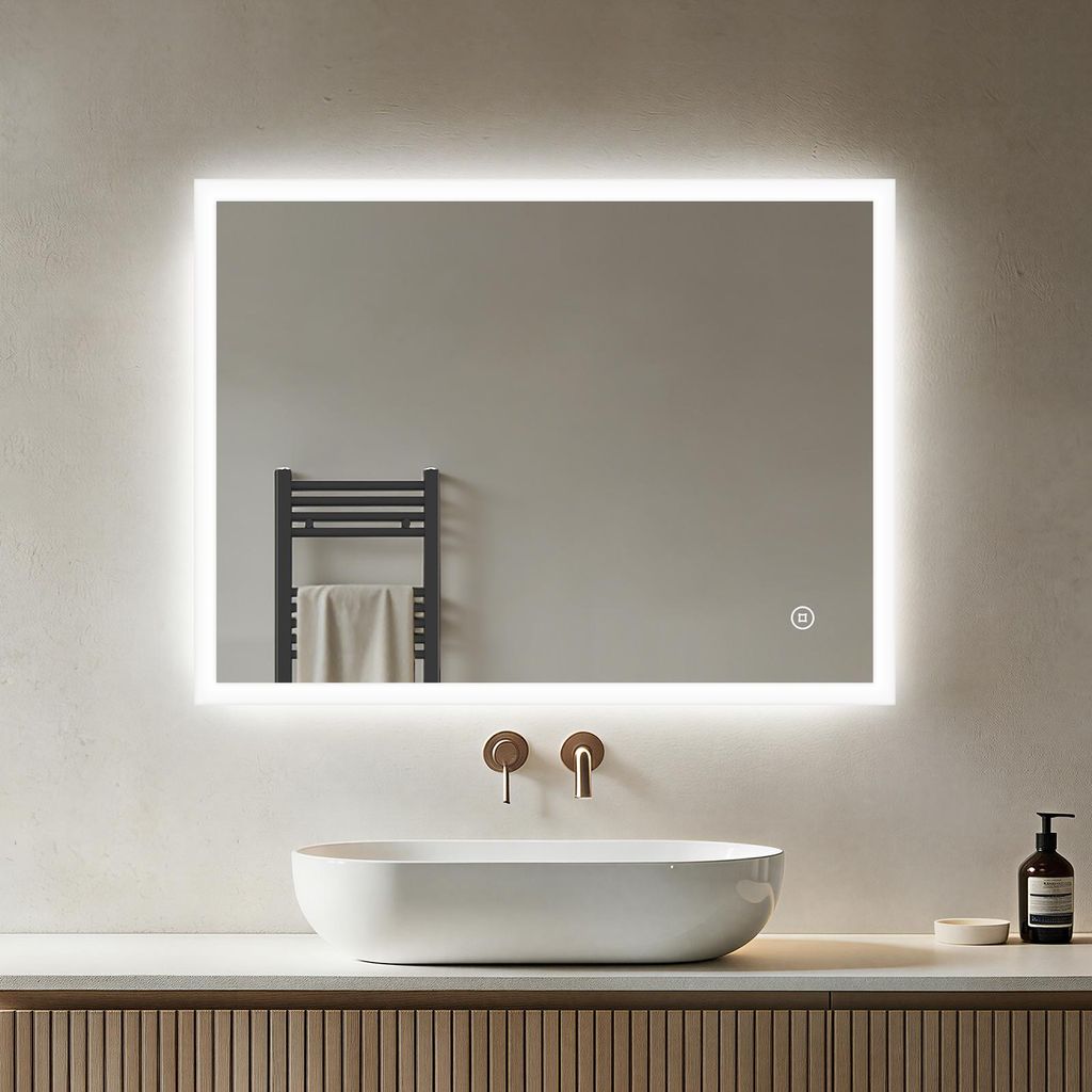 Heilmetz LED Badspiegel 50 x 70 cm Badezimmerspiegel Produktbild 