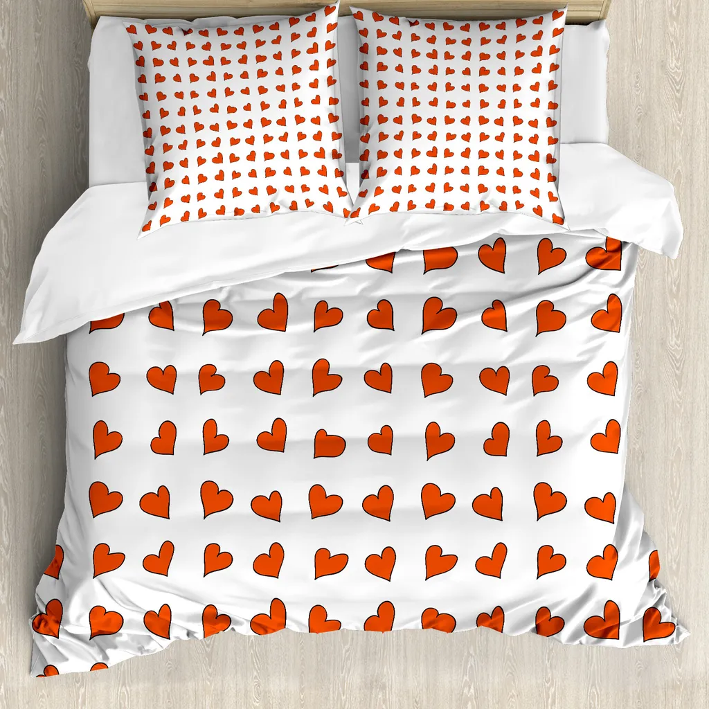 Copripiumino Arancione ABAKUHAUS 200x200 Ipoallergenico