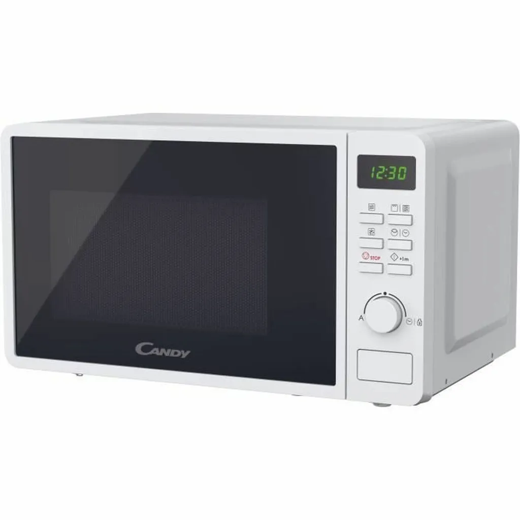 Micro-ondes Candy 20L avec Interface Numérique et Gril 800W - Modèle Blanc