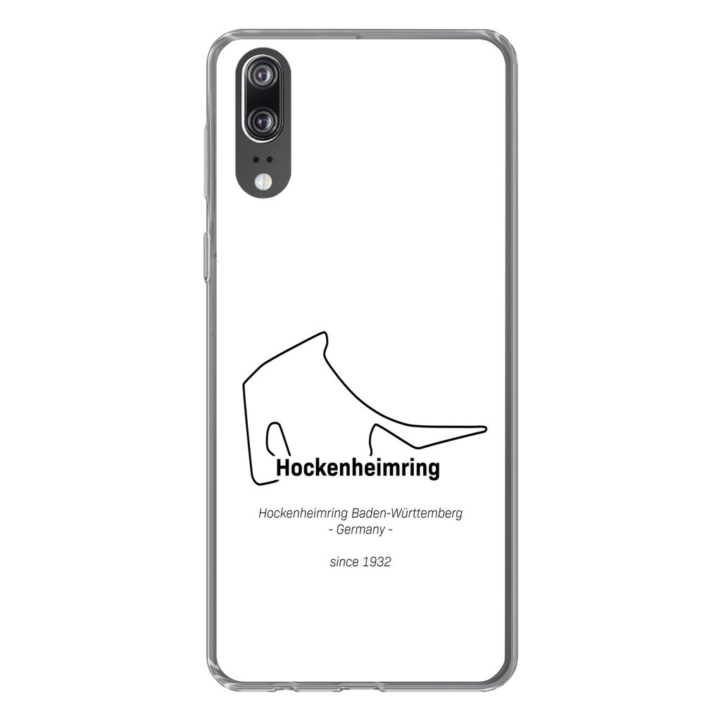 MuchoWow Handyhülle Schutzhülle Hülle für Huawei P20 Formel 1 - Deutschland - Rennstrecke Silikon Softcase Handy Hülle - Hardcover