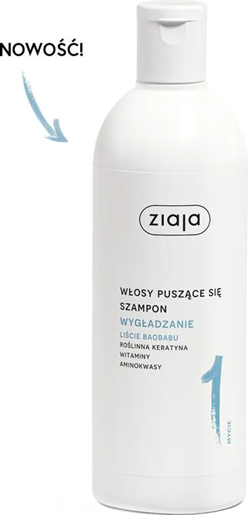 Ziaja Shampoo Baobab Lisciante 400ml per Capelli Crespi e Ricci