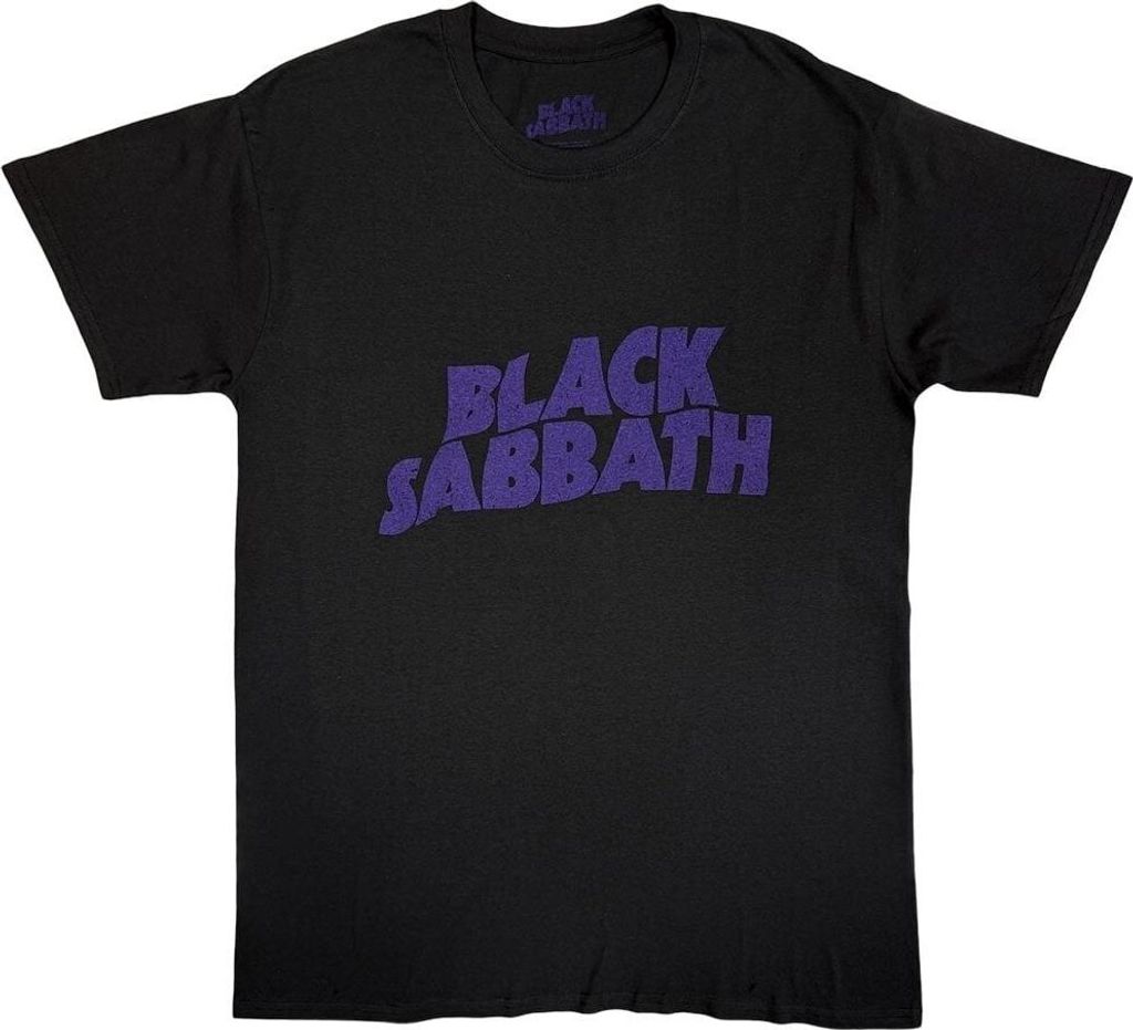 Black Sabbath Wavy Logo Vintage Black XL T-Shirt Produktbild 