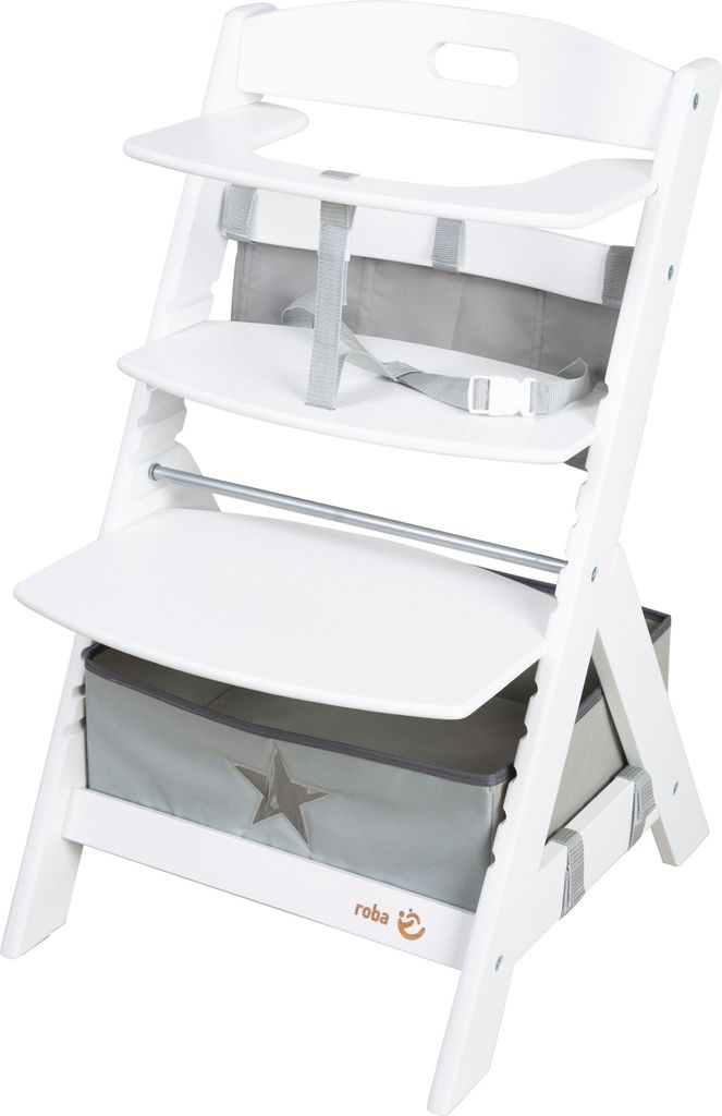 Hochstuhl Roba Liv Up, Mitwachsend, 6 Monate bis 70 kg, Inklusive Organizer Set, Weiß