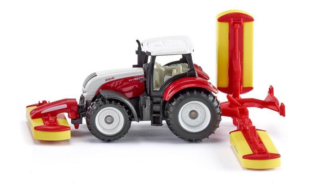 Siku Steyr met Pöttinger maaiwerk; bouwjaar 1972 Productafbeelding 