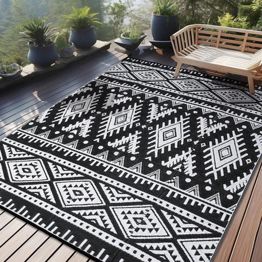 Tapis extérieur lavable fini les sols sales en camping et sur terrasse