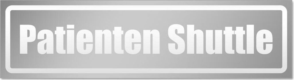 Kiwistar Patienten Shuttle invertiert Magnetschild Schild magnetisch - 30cm Silber - Magnetfolie für Auto PKW Kfz