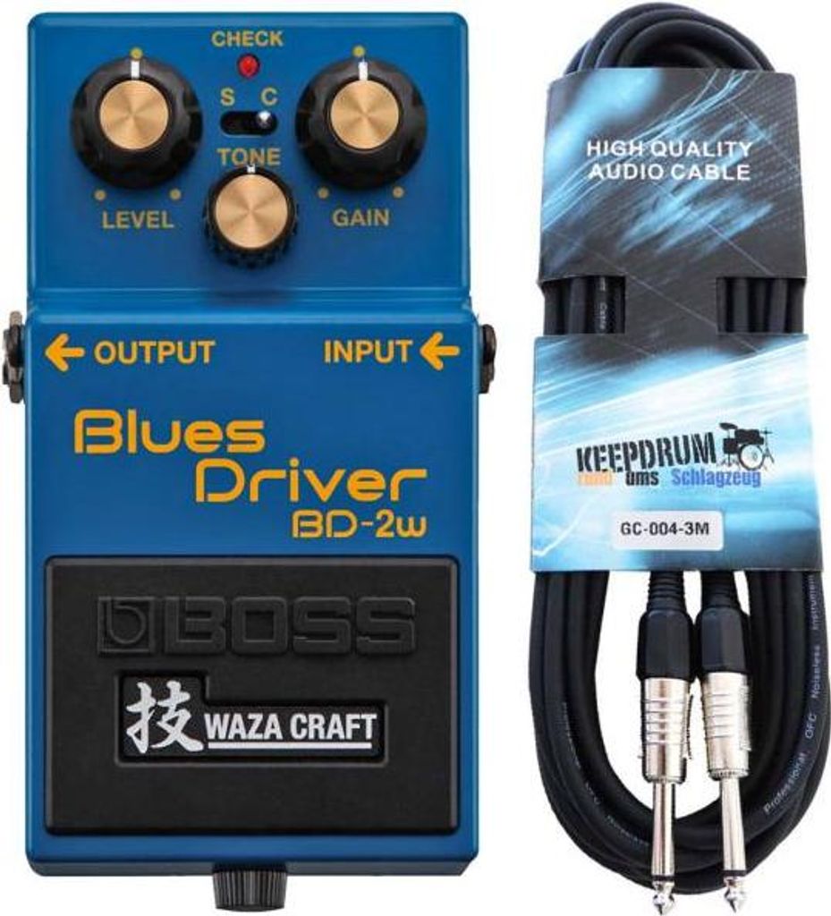 Boss BD-2W Blues Driver Waza Craft mit Kabel