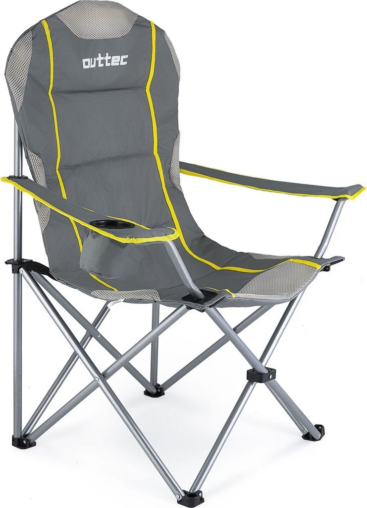 Outtec® Campingstuhl - bis 130 kg - Getränkehalter & Produktbild 