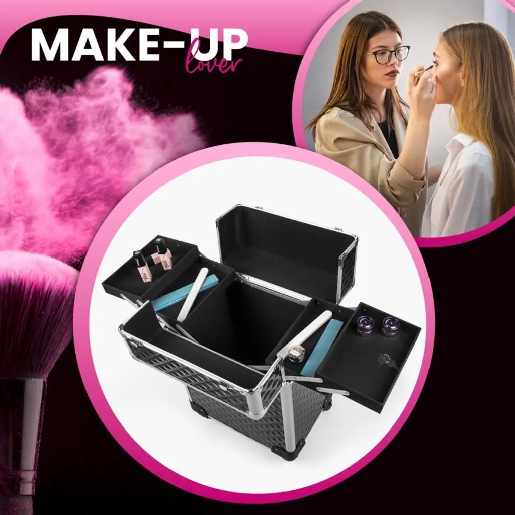 Valise Maquillage à Roulettes : Trolley Professionnel Betel avec Tiroirs - 4