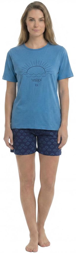 Kisses&Love Damen-Sommerpyjama aus Baumwolle mit kurzen Produktbild 