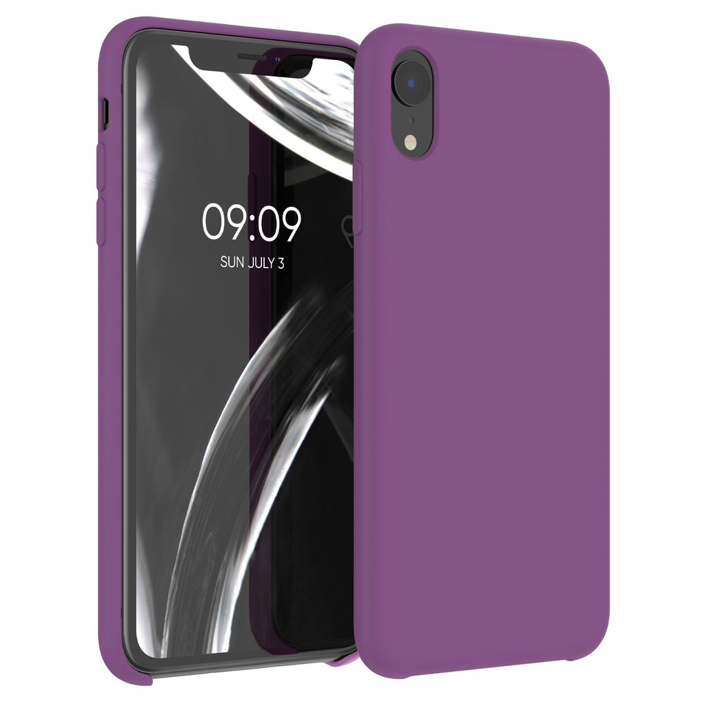 Handyhülle Hülle Silikon gummiert Handy Case in Lavendel kwmobile Hülle kompatibel mit Apple iPhone XS Max
