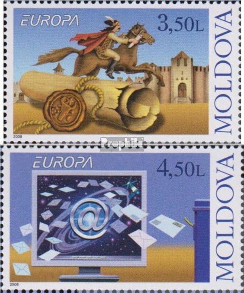 Briefmarken Moldawien 2008 Mi 611-612 (kompl.Ausg.) postfrisch Der Brief