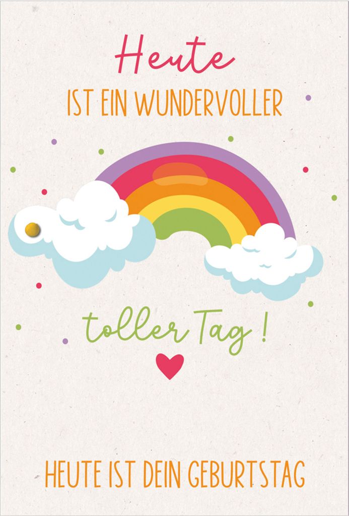 SUSY CARD Geburtstagskarte Round "Regenbogen"