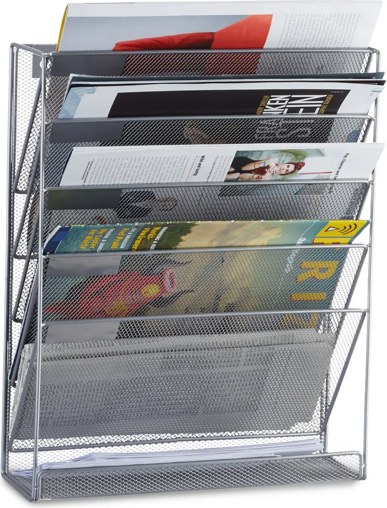 Range-revues mural design pour bureau et salon style industriel moderne