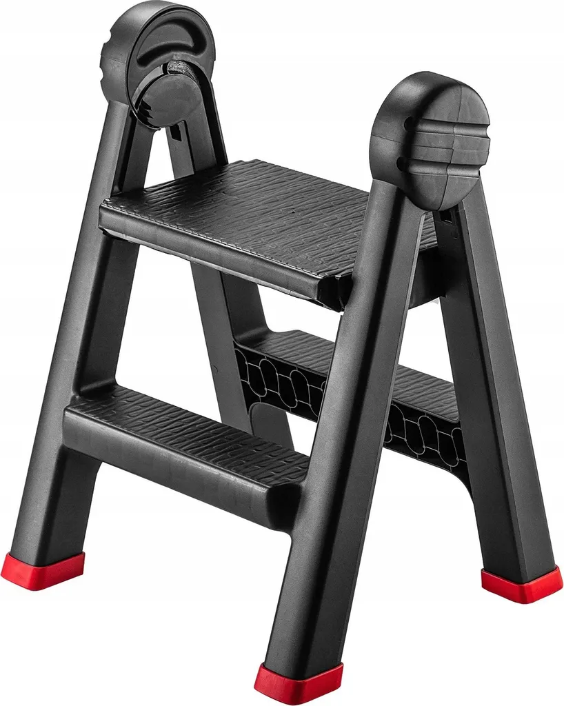 Escabeau pliable 2 marches - Marchepied 150 kg fabriqué en Pologne - Blanc