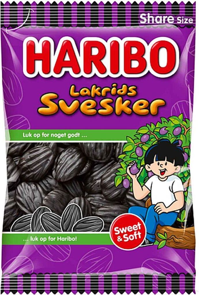 Haribo Lakrids Svesker Lakritz-Pflaumen Fruchtgummi 375g Produktbild 