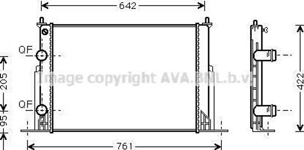 Radiateur de Refroidissement Moteur pour Fiat Stilo 1.2 à 1.8 16V