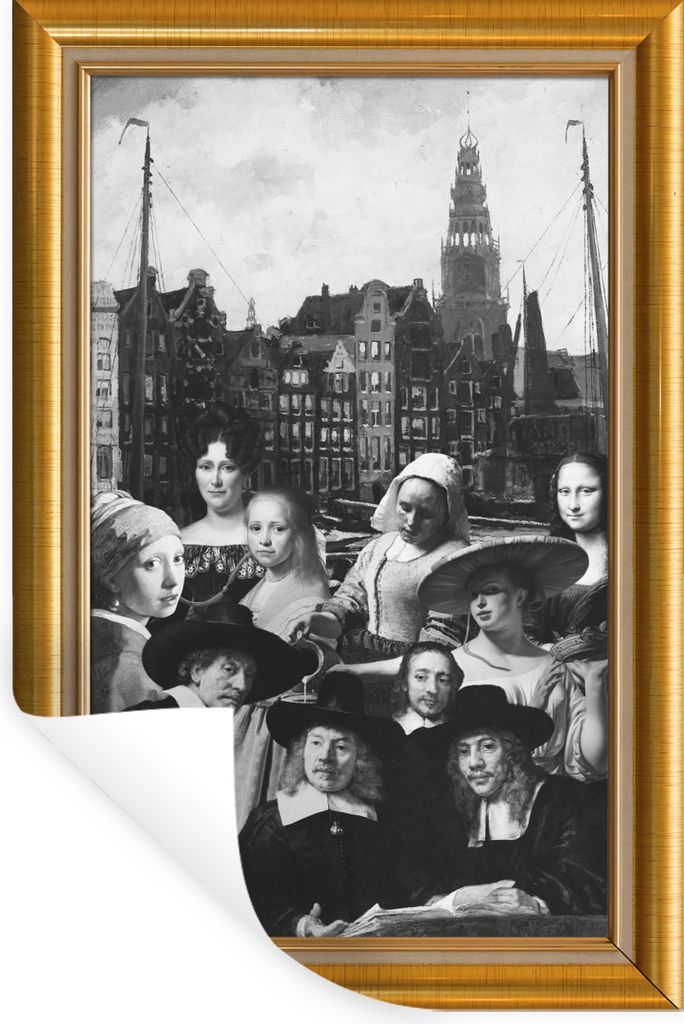 MuchoWow Wandtattoo Wandsticker Wandaufkleber Kunst - Maler - Liste - Gold 40x60 cm Selbstklebend und Repositionierbar - Wierderverwendbar - Selb...