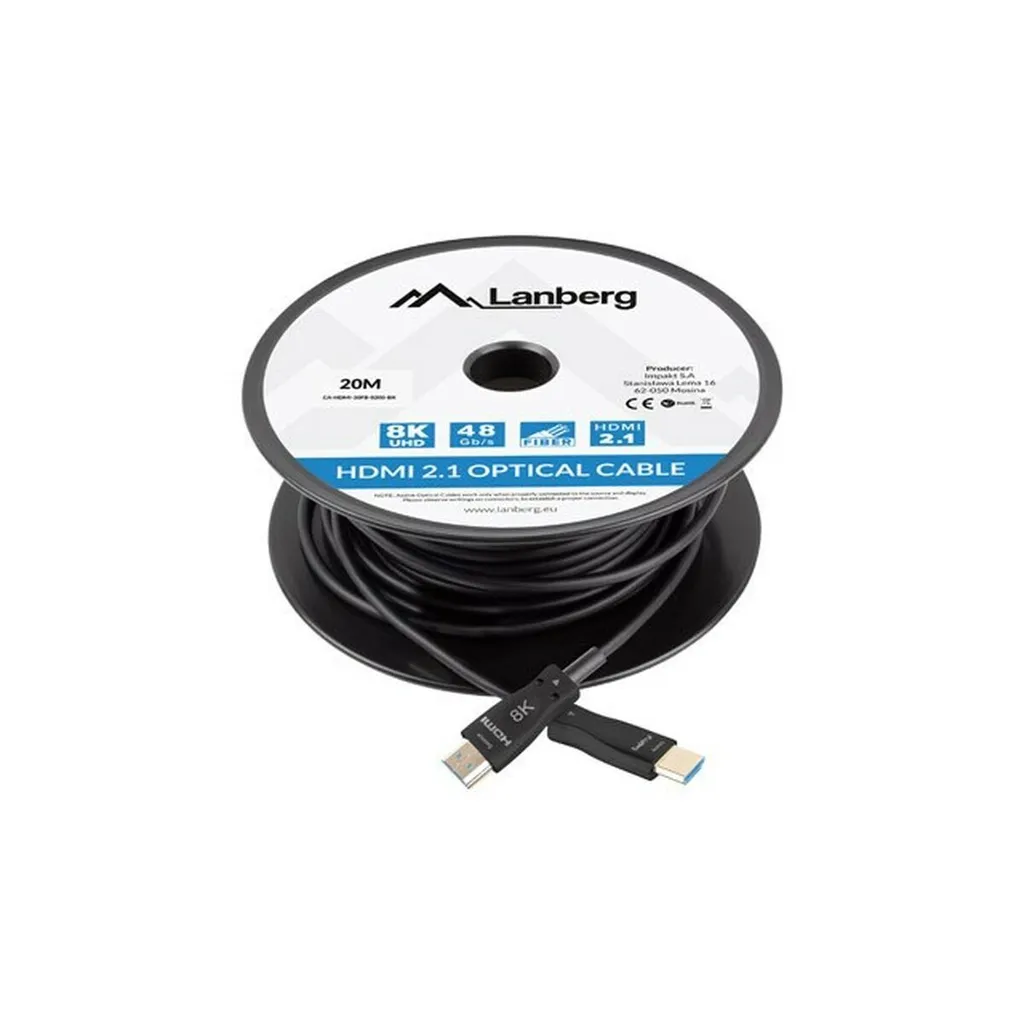 Lanberg CA-HDMI-30FB-0200-BK Câble HDMI 20m Type A Haute Vitesse Noir