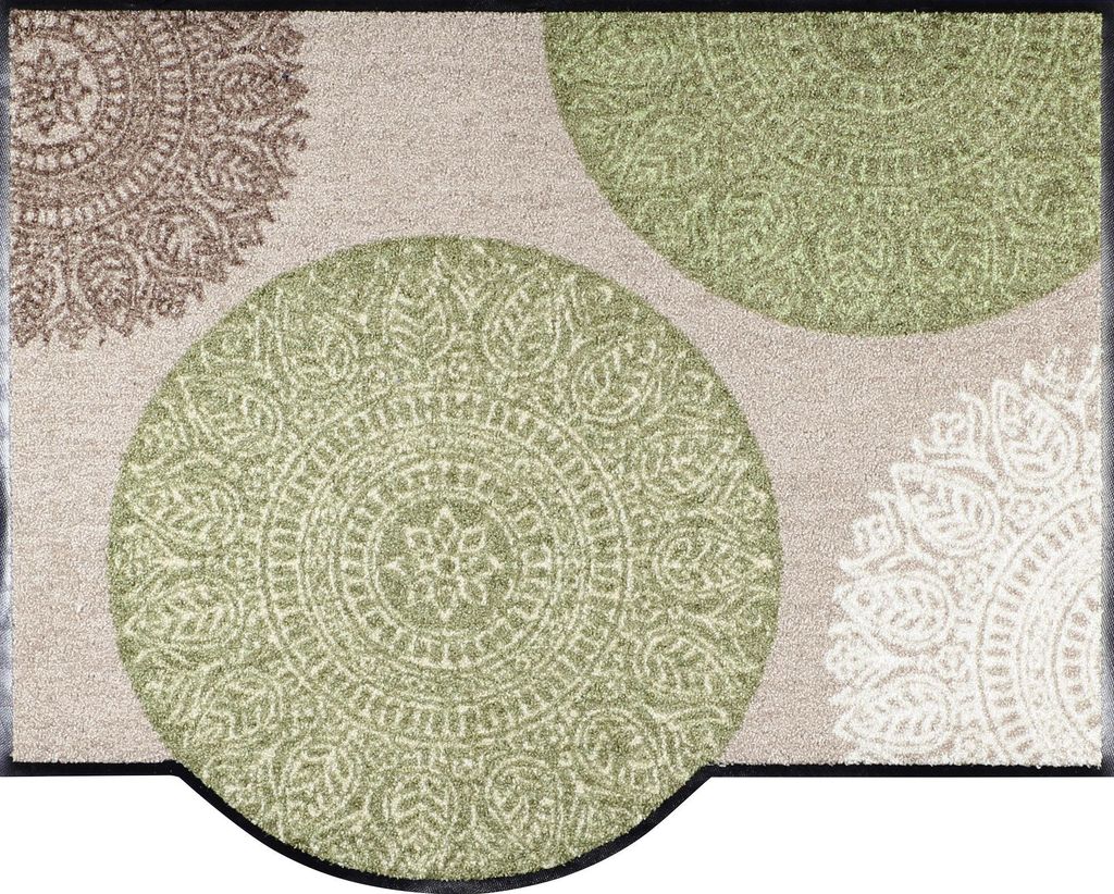 Erwin Müller Fußmatte beige/grün 70x85