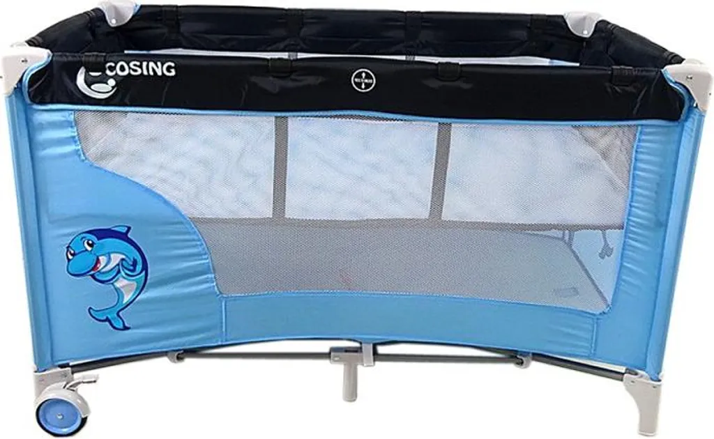 Lit nouveau-né ajustable Adam COSING Bleu Dauphin pour chambre bébé